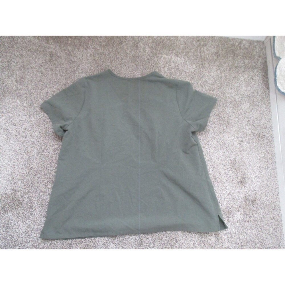 FIGS Technical Collection Scrub Top 3XL Green Solid Polyester Blend - Picture 6 of 7